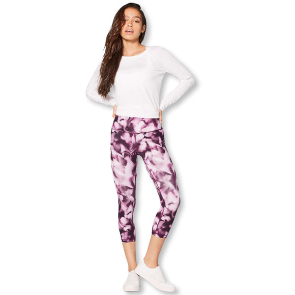 Lululemon Wunder Under Crop Hi-Rise 21" Legging SIZE 6 Blush Blossom Pink Yoga - Picture 1 of 11